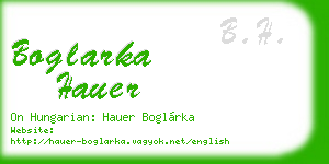boglarka hauer business card