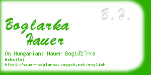 boglarka hauer business card